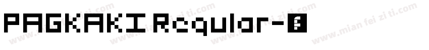 PAGKAKI Regular字体转换